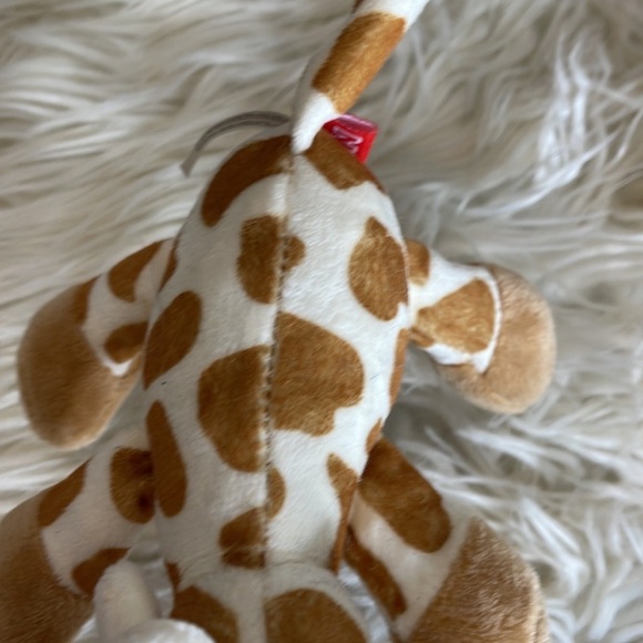 Nuby brown tan giraffe Small hand held stuffed plush pacifier holder clip baby - Picture 3 of 16
